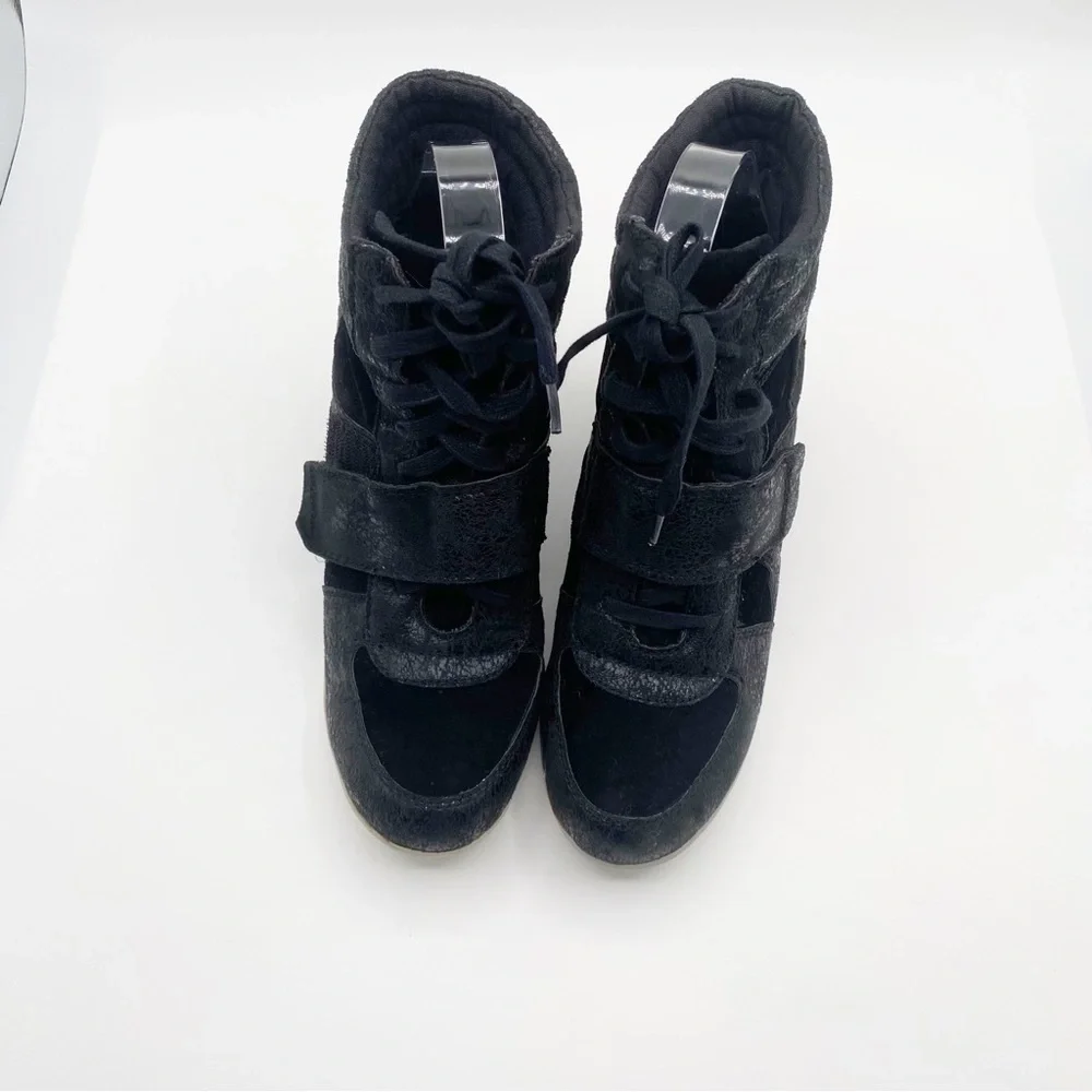 Big Buddha Wedge Strappy Shoes Black Bootie Like Size 10M - Picture 7 of 12